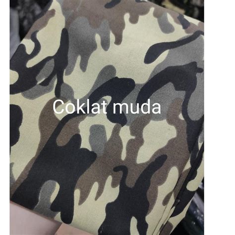 Jual KODE S0L7B ORI Bahan Kain Motif Loreng Abri Tentara Army