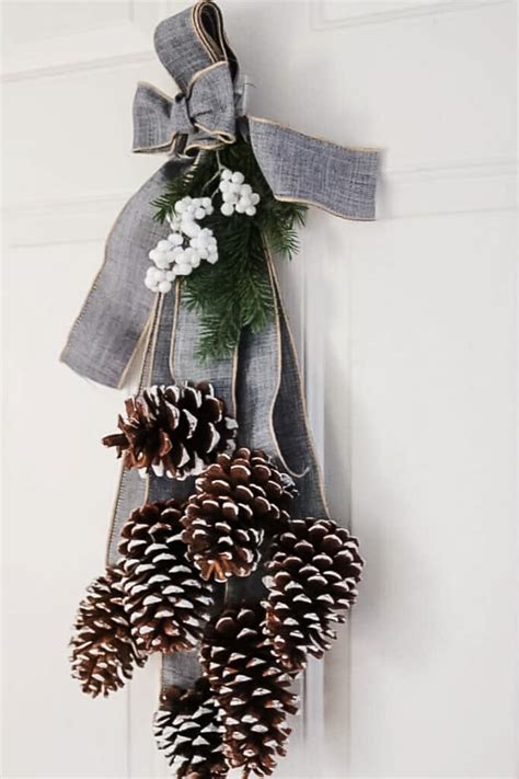 How To Make A Pine Cone Door Swag In Easy Steps Cottage On Bunker Hill