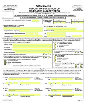 Fillable Online Dol Form Lm A Lmrda Reporting Form Dol Fax Email