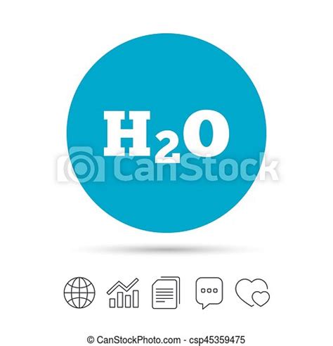 H2o Water Formula Sign Icon Chemistry Symbol Copy Files Chat Speech