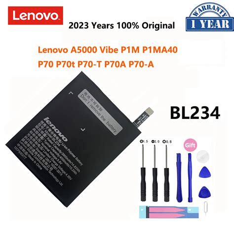 100 Original Real 4000mAh BL234 Battery With 3M Glue Sticker For Lenovo