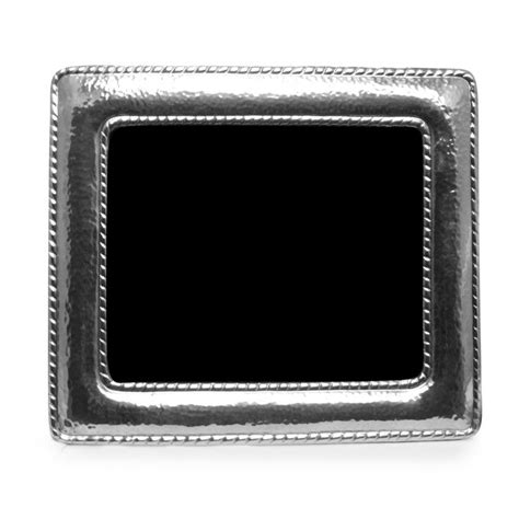 La Luna Wide Lightly Hammered Sterling Silver Frame With A Wide