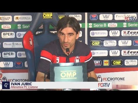 Post Crotone Livorno Mister Juric In Conferenza YouTube