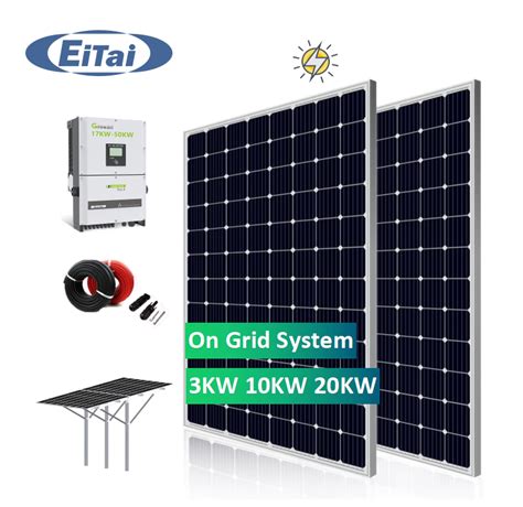 Easy Install Industrial 10Kw Tie Inverter 10Kw Solar Panel System On ...