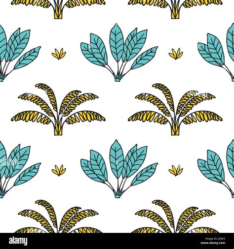 Seamless Tropical Jungle Palm Leaves Pattern Stock Vector Image Art