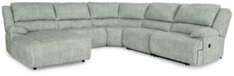 Ashley Mcclelland Gray 5 Piece Reclining Sectional With Laf Recliner