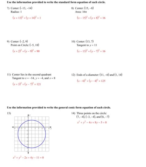 Write The Standard Equation Of A Circle With Center 0 3 And Radius 7