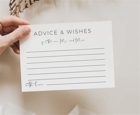 Advice And Wishes For The Mr And Mrs Advice And Wishes Sign Etsy