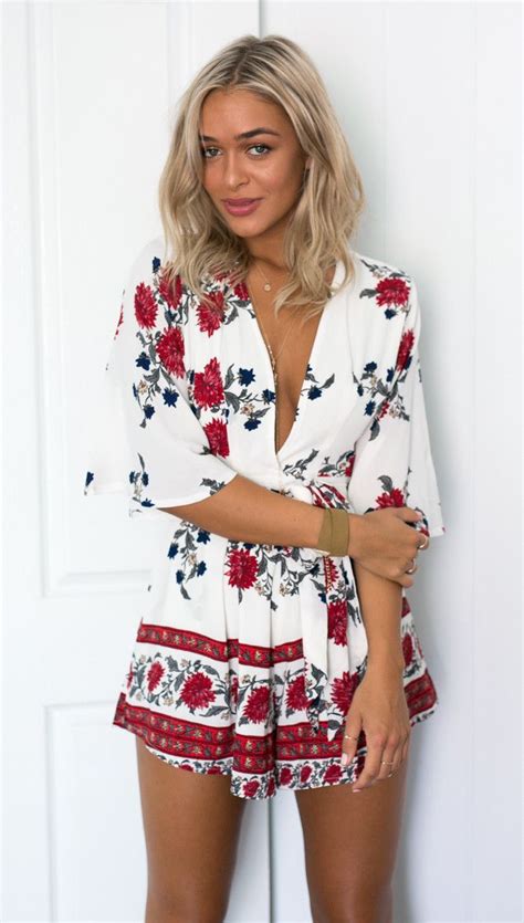 Hartley Playsuit Fashion Floral Romper Long Sleeve Print Playsuit