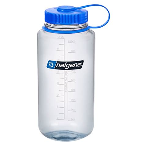 Nalgene Wide Mouth Bottle 32 Oz Clear W Blue Cap Fuel For Adventure