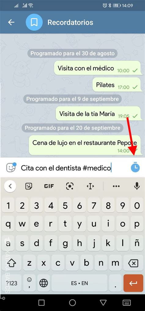 Cómo usar los mensajes programados de Telegram a modo de recordatorio