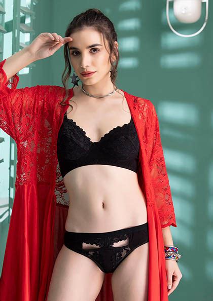 Black Bra Panty Non Padded Bridal Lacy Set Lovebird Lingerie India