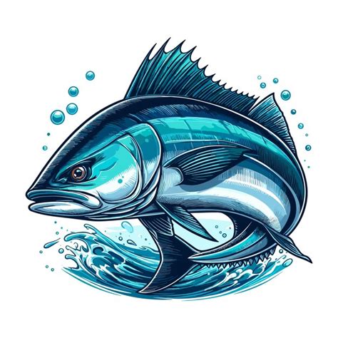 Cute Mahi Mahi Fish Vector Cartoon Illustration Premium Ai Generated