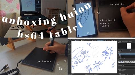 Unboxing Cheap Drawing Tablet Huion Hs64 In 2023 How To Setup Price