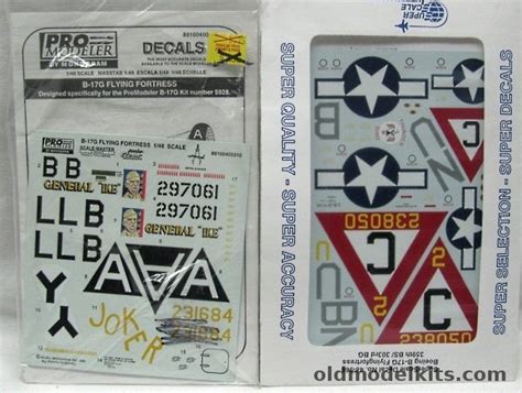 Monogram 148 Two 148 B 17 Decal Sheets Super Scale B 17g 359 Bs 303