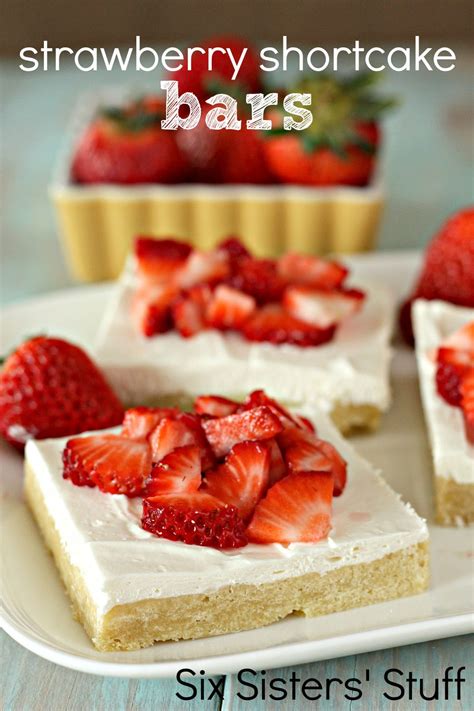 Strawberry Shortcake Bars Six Sisters Stuff