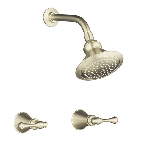 Kohler Revival 1 Spray 2 Handle Shower Faucet In Vibrant Brushed Nickel