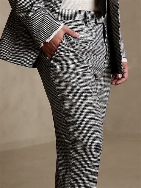 Tailor Fit Houndstooth Suit Trouser Banana Republic Factory