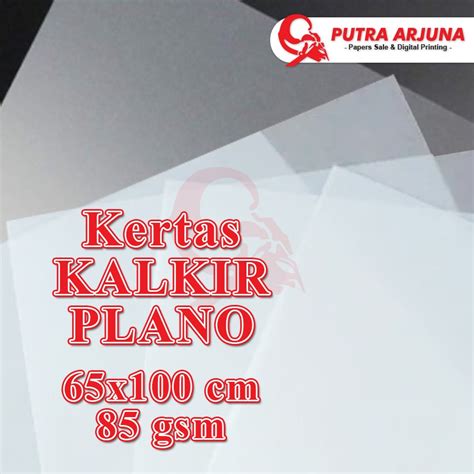 Jual KERTAS KALKIR TRACING PAPER 85 Gsm 65 X 100 Cm PLANO Shopee