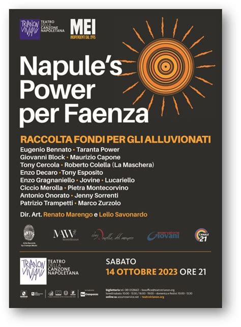 Trianon Viviani Il Napules Power Per Gli Alluvionati Di Faenza