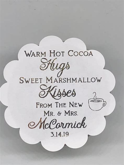 DIY Wedding Favor Kits Hot Cocoa Favor Kits Gold Foil Labels Etsy