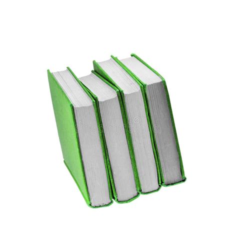 Books in Green Cover Isolated on White Stock Photo - Image of health ...