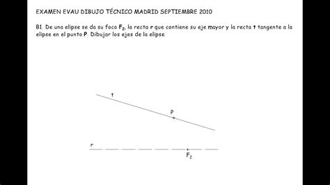 Ejercicio EVAU Madrid 2010 Septiembre B1 Curvas Cónicas Elipse