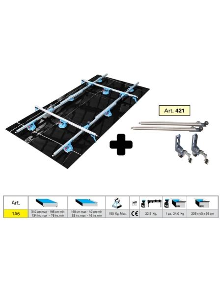 Sollevatore 1A6 SIGMA Kera Lift Completo 340X160 CM Kit Carrello 421