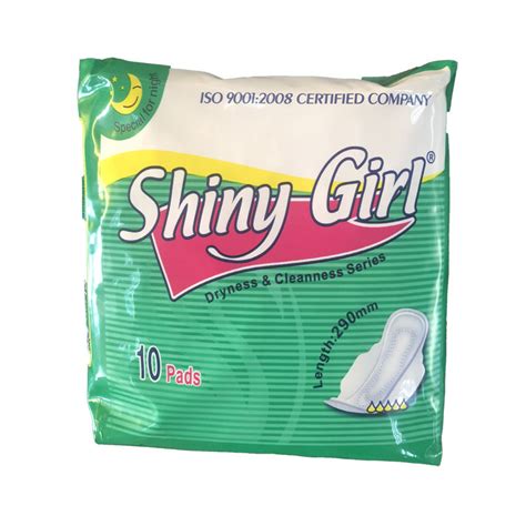 Female Cotton Sanitary Pad Brand Blue Core Shiny Girl Sanitary Napkin