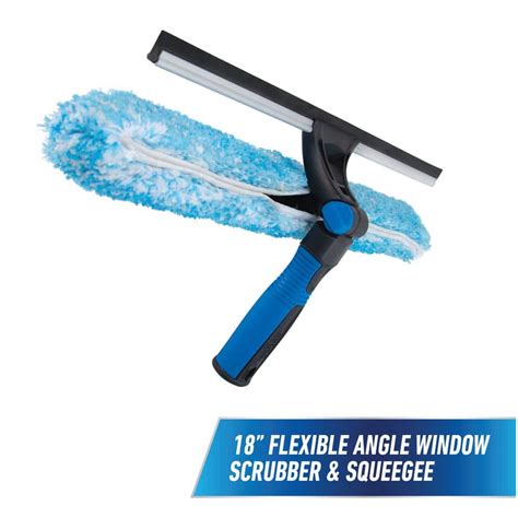 Unger Unger Proflex 2 In 1 18 In Window Cleaner Squeegee And Scrubber