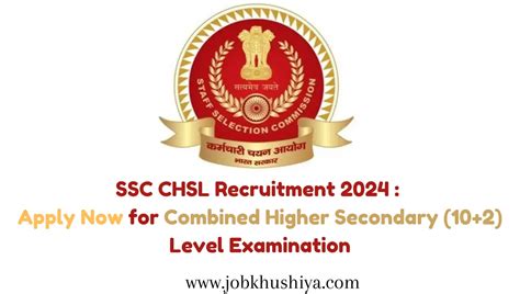 SSC CHSL Recruitment 2024 Apply Now For Combined Higher Secondary 10