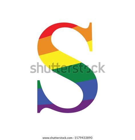 S Rainbow Letters Gay Alphabet Lgbt Stock Vector Royalty Free