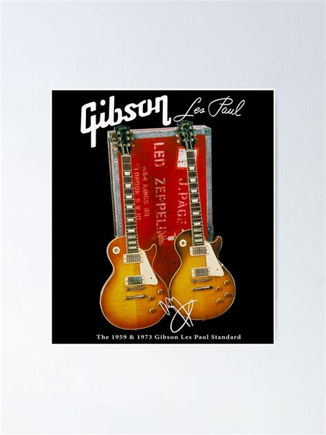 Gibson Les Paul J Page Guitar Art Poster By Etalemseiecamo Redbubble