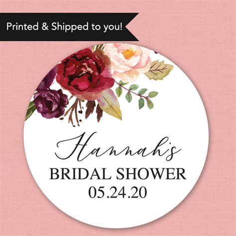 Fall Bridal Shower Stickers Bridal Shower Favor Stickers Etsy