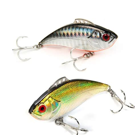 1Pcs 3D Eye VIB Fishing Lure 6 5cm 13g Vibration Sinking Hard Baits