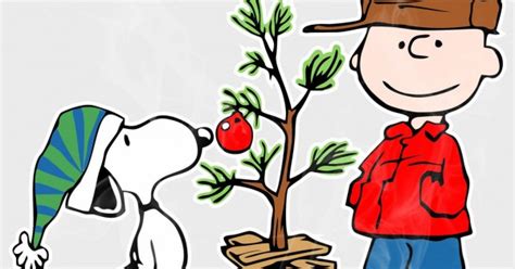 Peanuts Snoopy And Charlie Brown Christmas Tree Vinyl Decal