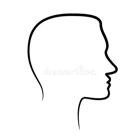 vue de profil de visage illustration de vecteur illustration du