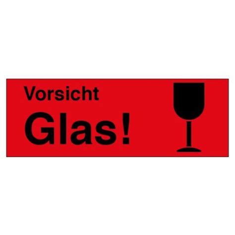 Warnetiketten Vorsicht Glas Kaufen Enviropack De