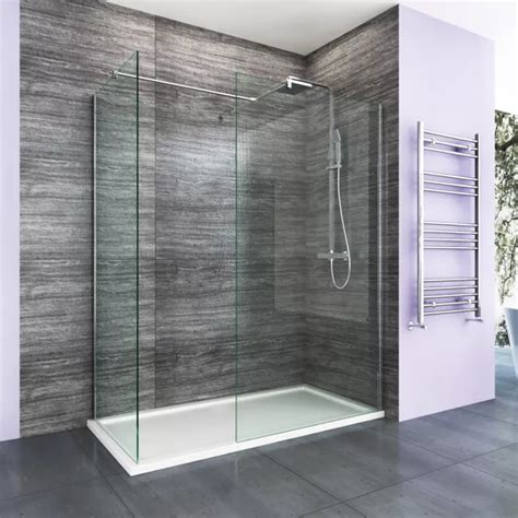 Walk In Shower Enclosure 8mm Easy Clean Glass Wet Room Cubicle Screen