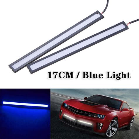 2PCS 12V LED STRIP DRL DAYTIME RUNNING LIGHTS FOG COB CAR LAMP DRIVING