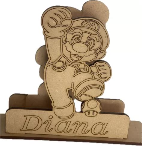 Servilleteros Personalizados Mario Bros Madera Mdf Meses Sin Inter S