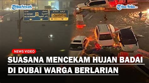 MENCEKAM SUASANA Hujan Badai Di Dubai Warga KetakutaN Hingga Mobil