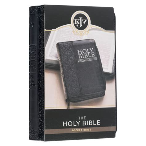 KJV Mini Pocket Bible - Black - Zipper Closure