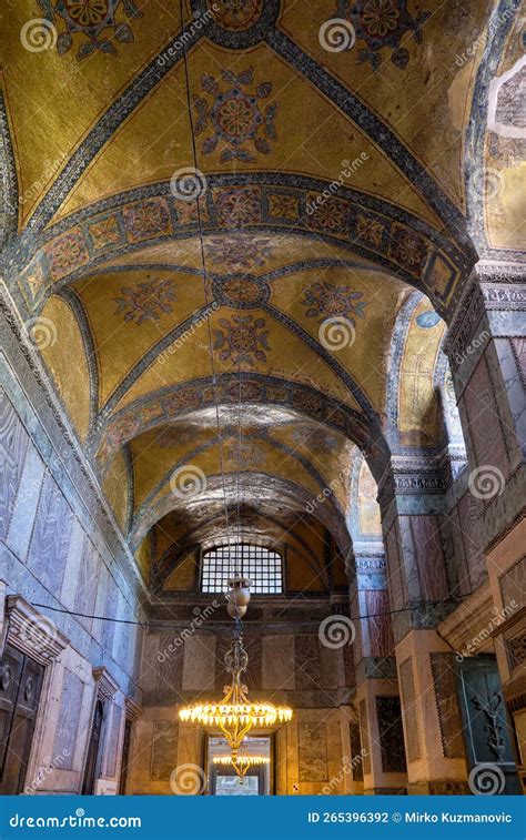 Interior Of Hagia Sophia Mosque And Byzantine Church In Istanbul Turkey