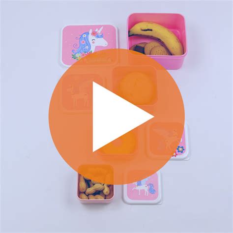 Set Of 4 Unicorn Childrens Lunchboxes By A Little Lovely Company