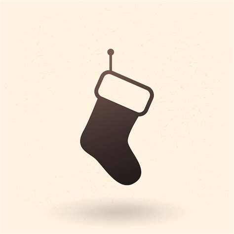 Premium Vector Vector Black Silhouette Icon Christmas Sock