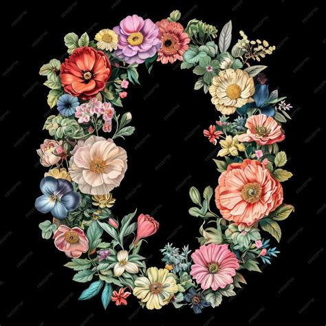 Premium Photo | Floral Split Alphabet Monogram Split Letter Split Font ...