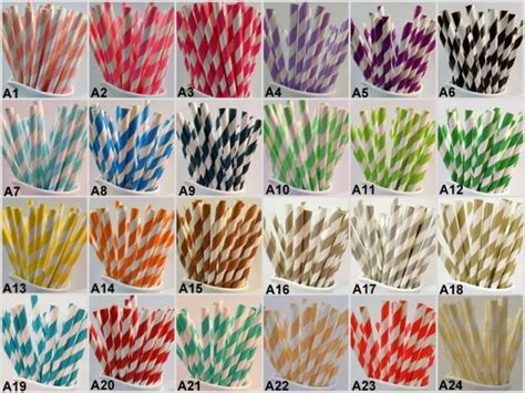 Choose Your Colors Paper Straws Party Paper Straws Wedding Decor Mason