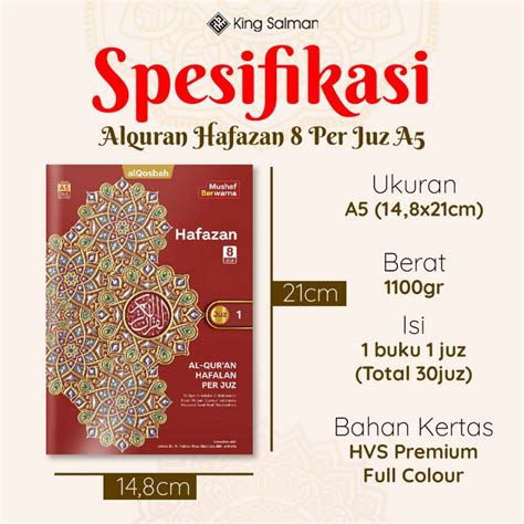 Jual Al Quran Per Juz Quran Hafazan Tadarus A Shopee Indonesia