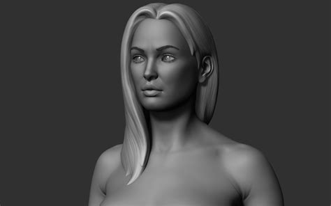 3d Model Realistic Female Basemesh Vr Ar Low Poly Cgtrader